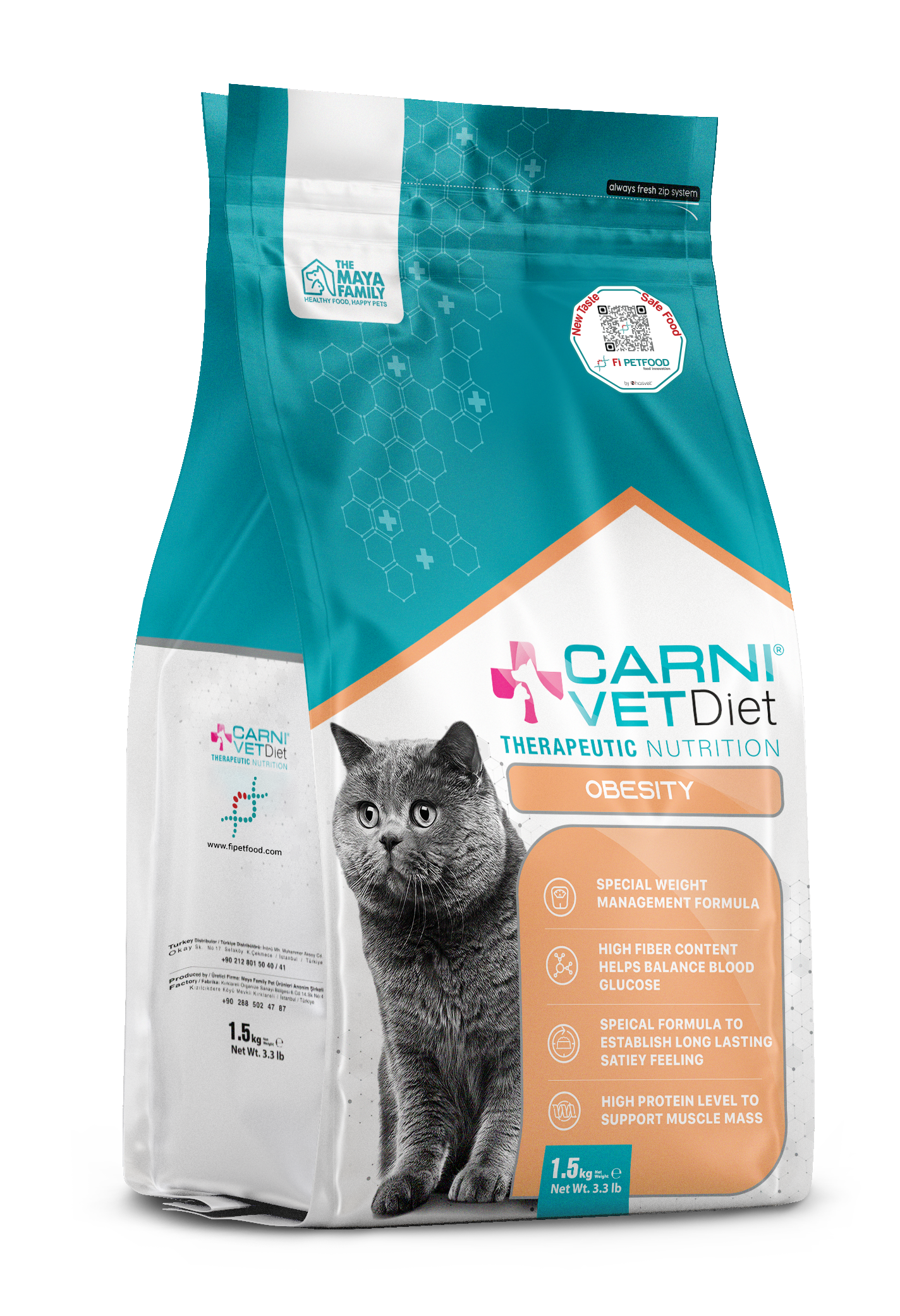 CARNI VET DIET KEDİ OBESITY YETİŞKİN 